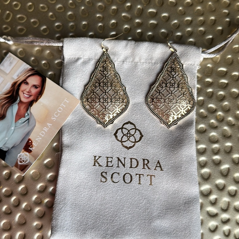 Kendra Scott Silver Filigree Earrings between 21/2-3 inches *Including the hook.